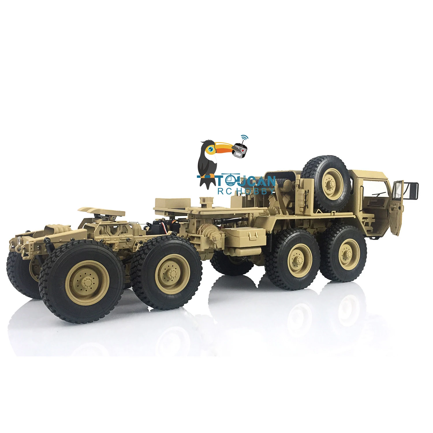 1/12 8x8 RC US Military Truck HG-P802 4 Axles Metal Chassis Remote Control Army Car Models Adult Toy TH22747-SMT1