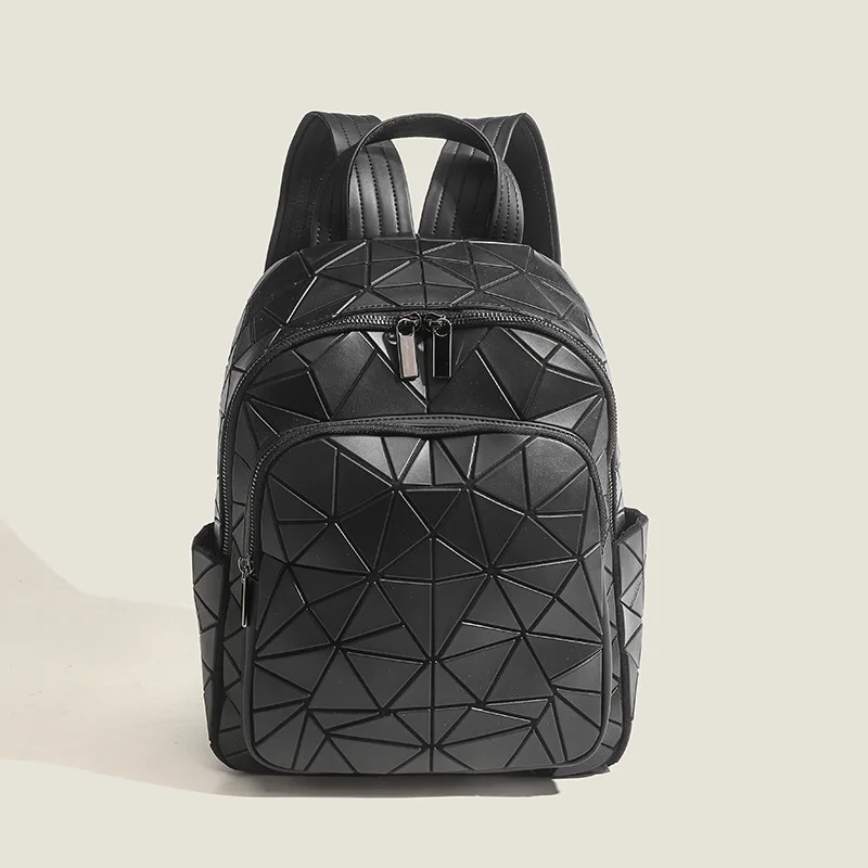 Neue Korea weibliche Rucksäcke Frauen Große Kapazität Geometrische Rucksack Tasche Weibliche Kordelzug Holographische Rucksack Schule Tasche