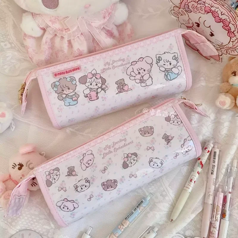 New Mikko Pen Bag Cute Cartoon Student Stationery Storage Bag High Quality Large Capacity Pencil Box For Girls Desktop Ornaments