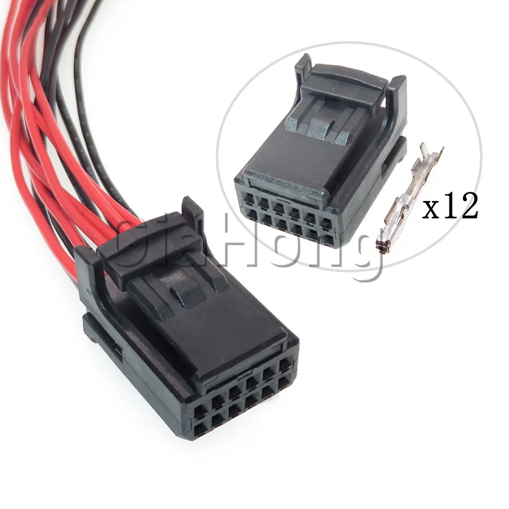 1 Set 12 Ways Auto Starter Accessories 1318774-2 Automobile Wire Harness Connector Car Unsealed Socket