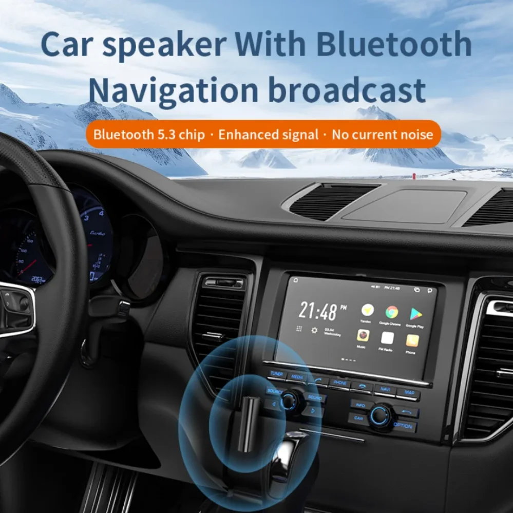 Bluetooth 5.3 Receiver Transmitter 3 in 1 Car BT Adapter 3.5mm Jack Wireless Audio Music Adapter Support TF Card Play Back