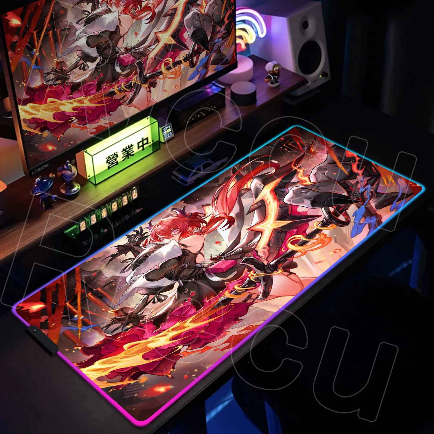 

RGB HD Arknights Endfield Mouse Pad Anime Girl Laevatein Mousepad Large Gamer XXL Laptop Rug Gaming PC Accessories LED Desk Mat