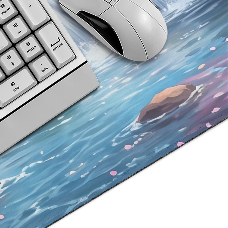 Mouse Pad Red Plum Ink Pagoda Gaming printon demand Computer HD Large Mousepad XXL Soft Carpet Office Computer Table Mat