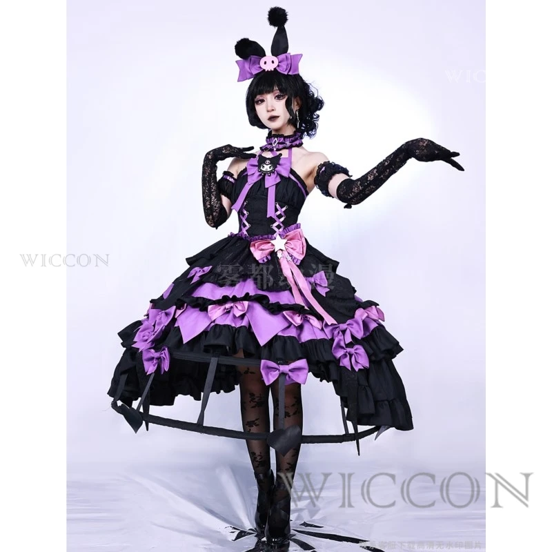 Bloody Queen  Cosplay Costume Identity V Cosplay Costume Black Lolita Gothic Long Dress Full Set Wig Halloween Xmas