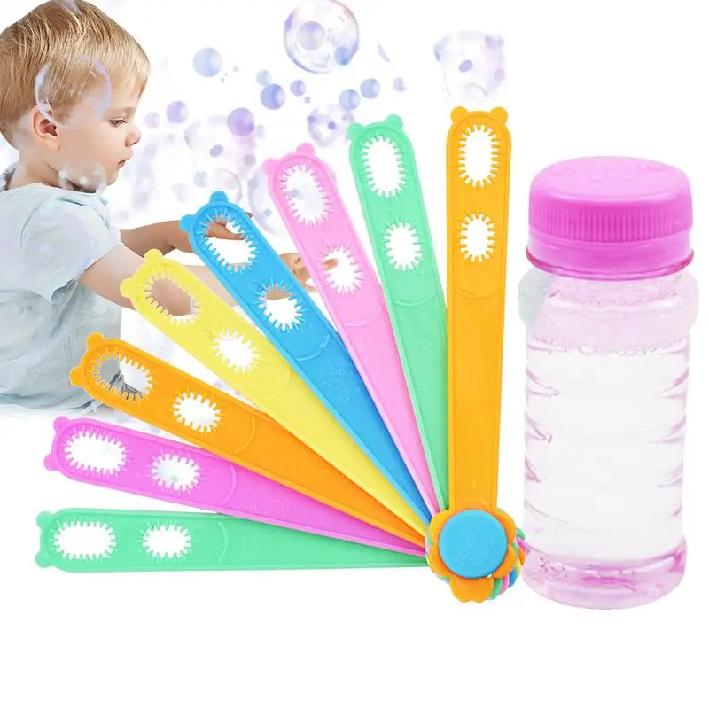 

16 Holes Handheld Bubble Wand Outdoor Bubble Stick Blower Maker For Children Bubble Machine Fan Funny Soap Blowing Bubble Tool