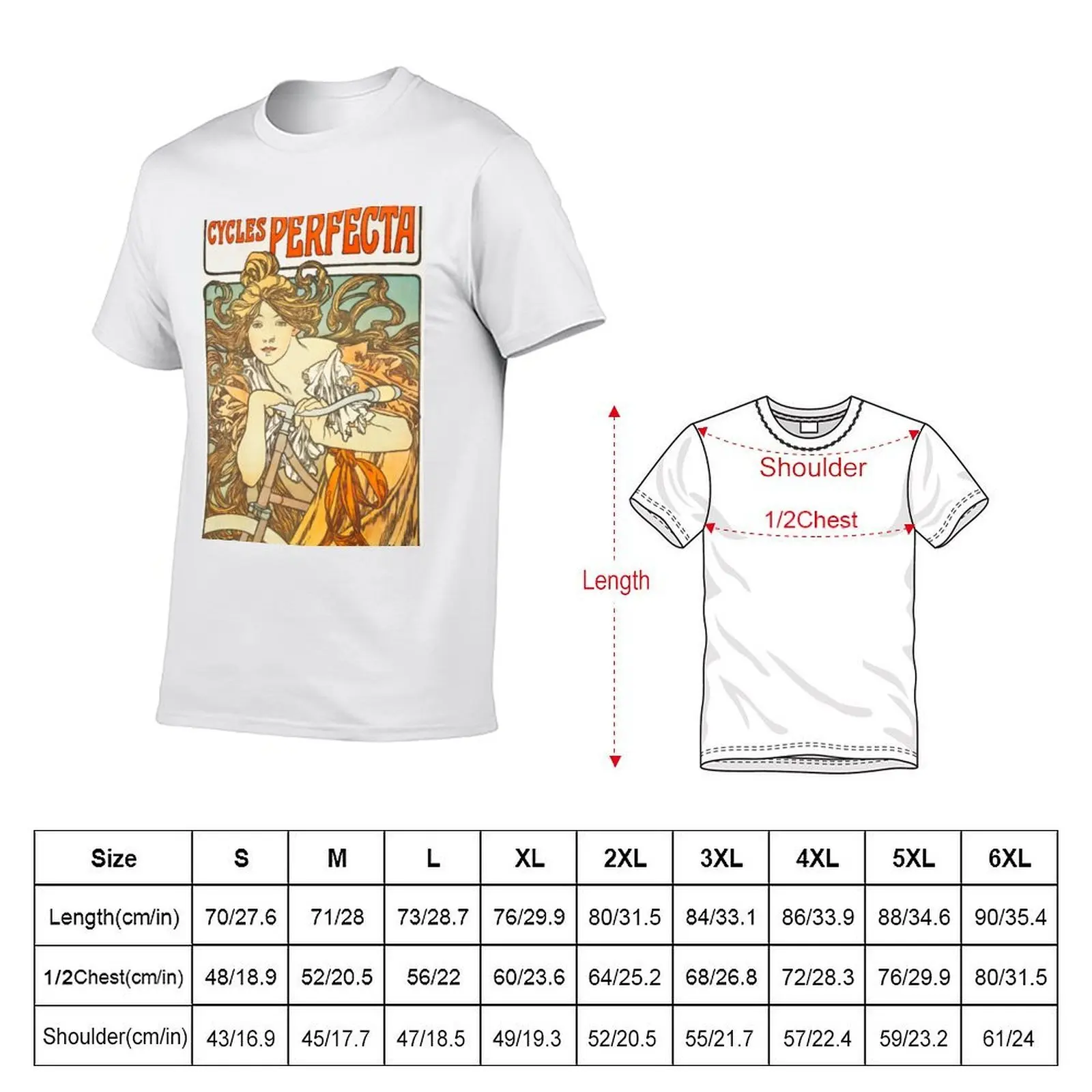 Cycles Perfecta by Alphonse Mucha, 1902 T-Shirt anime shirt cute clothes tee shirts for men