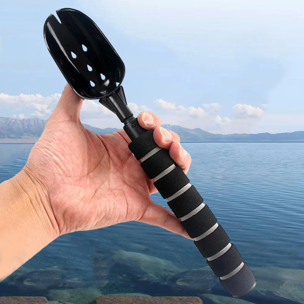 ملاعق رمي الطعم قابلة للسحب، ملعقة جاذبة خفيفة الوزن، مقبض طويل غير قابلة للانزلاق، ملحقات أدوات صيد الأسماك