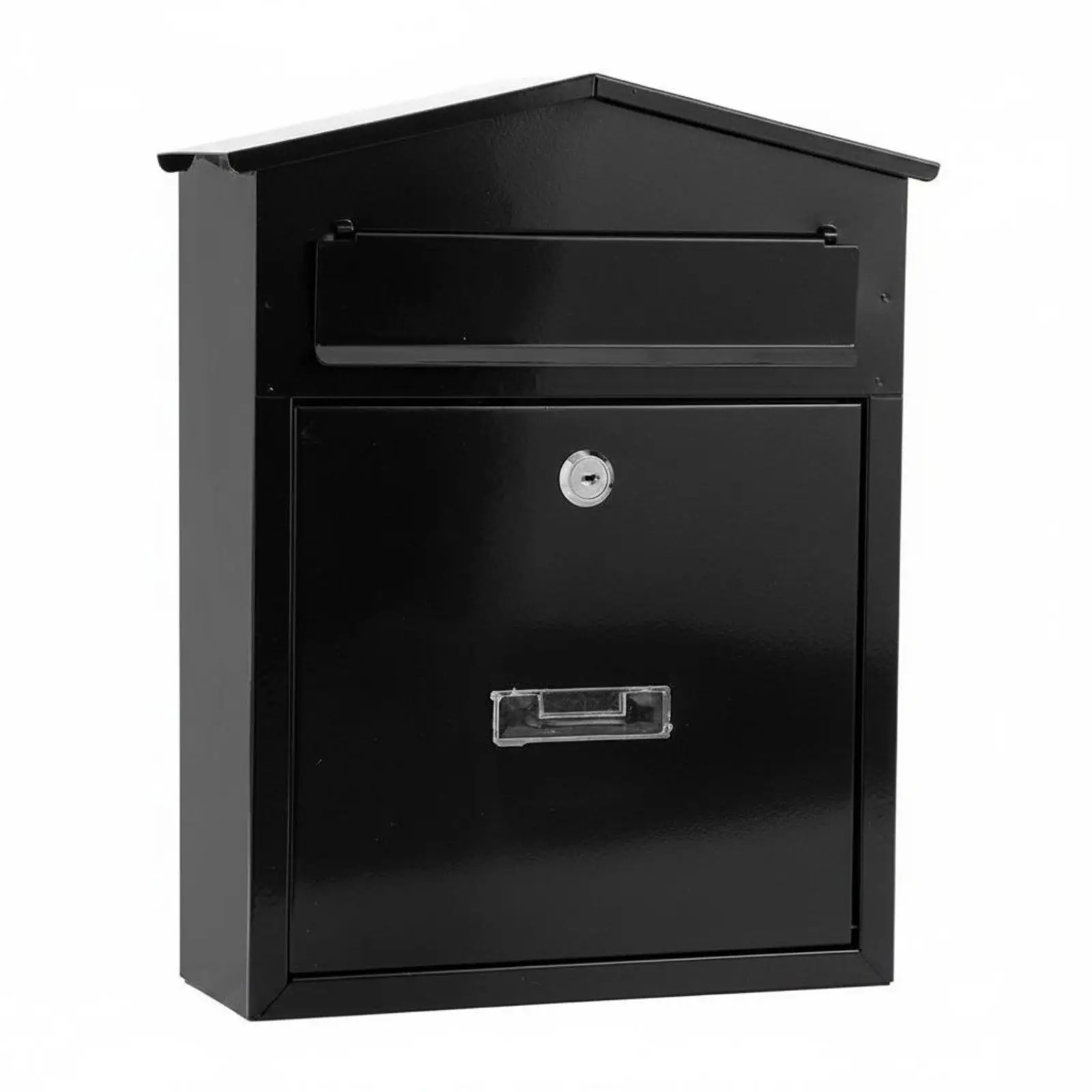 Anti Theft Outdoor Mailbox Wall Mounted Lockable Iron Weatherproof Letter Box for House Exterior Large Capacity Secure