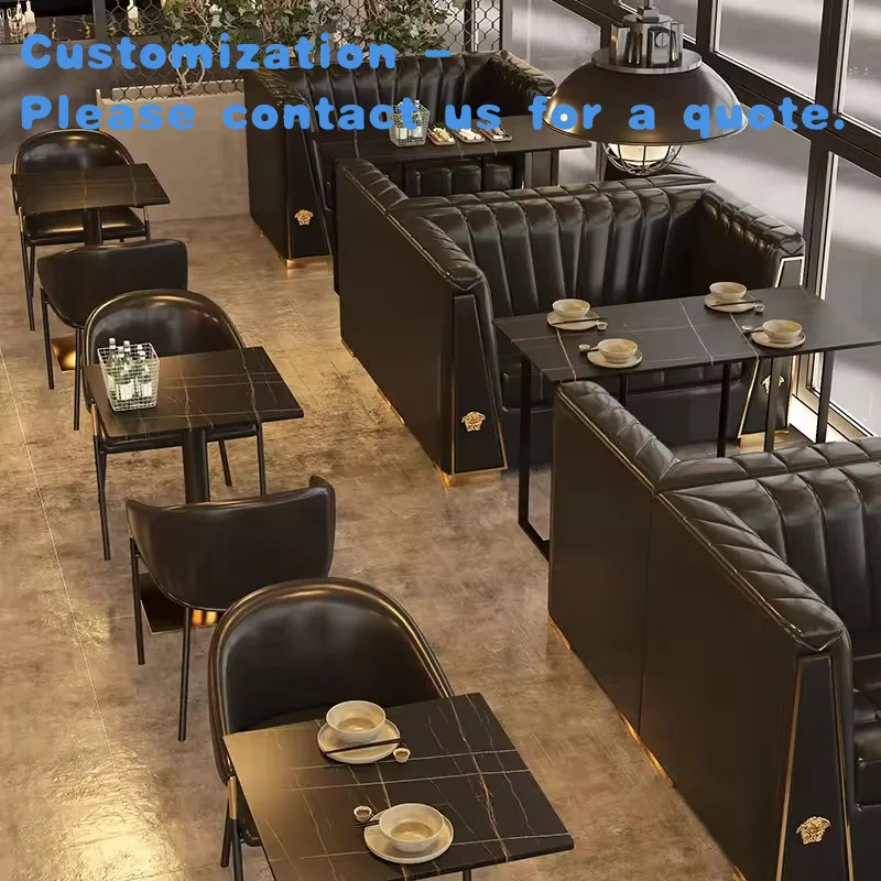 custom.Commercial Pub and Restaurant Furniture Fast Food Cafe Shop Restaurant Booth Dining Seating Restaurant Chair and Tables f
