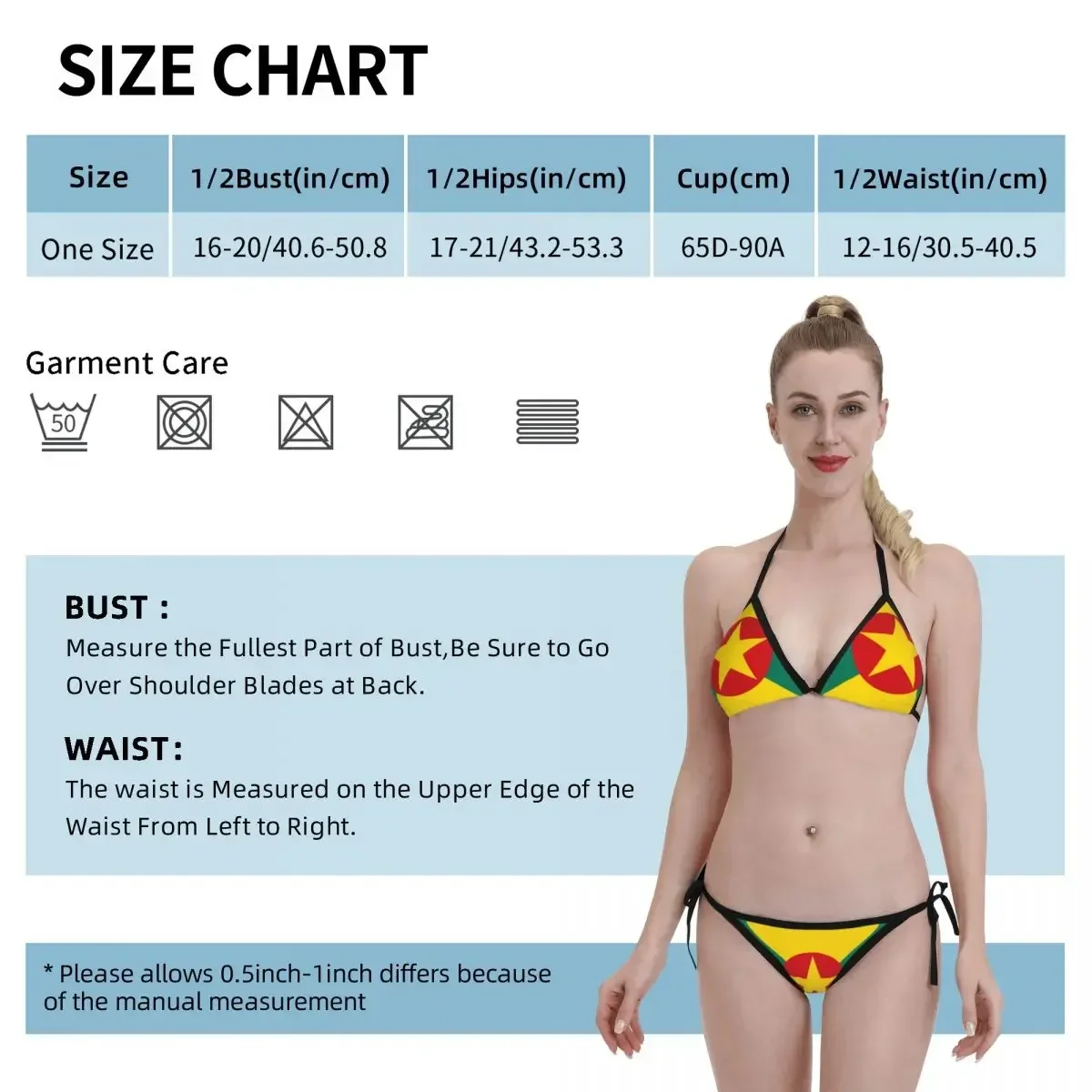 New Women Sexy 2pcs Bikini Set Push-up Bandeau Bandage Bra Halter Thong Swimsuit Swimwear Beachwear Bathing Flag Of Grenada