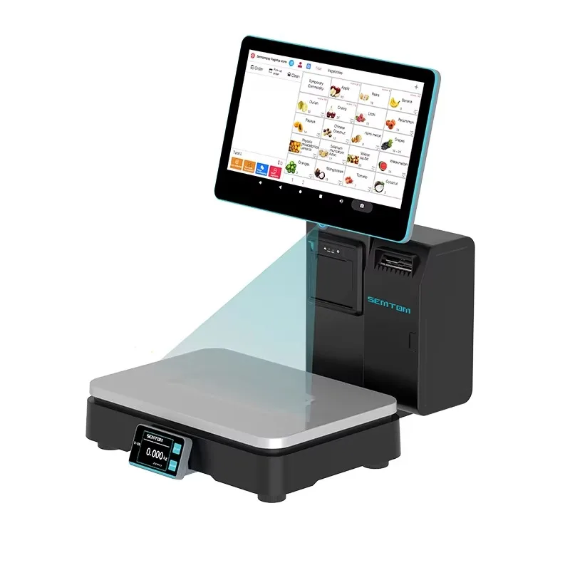 15.6 Inch AI Touch Screen All in One Pos Smart Weighing Scale for Shops