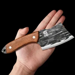 Mini Multi-purpose Slicing Knife, Chinese Small Kitchen Knife, Household Forging Stainless Steel Meat Knife, Sharp Split KR9195