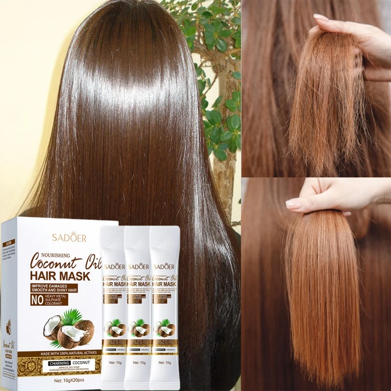 5-Second Smooth Hair Mask Collagen Keratin Deep Treatment Dry Anti-Split Ends Repair Damaged Frizz Soft Smooth Healthy Hair Care