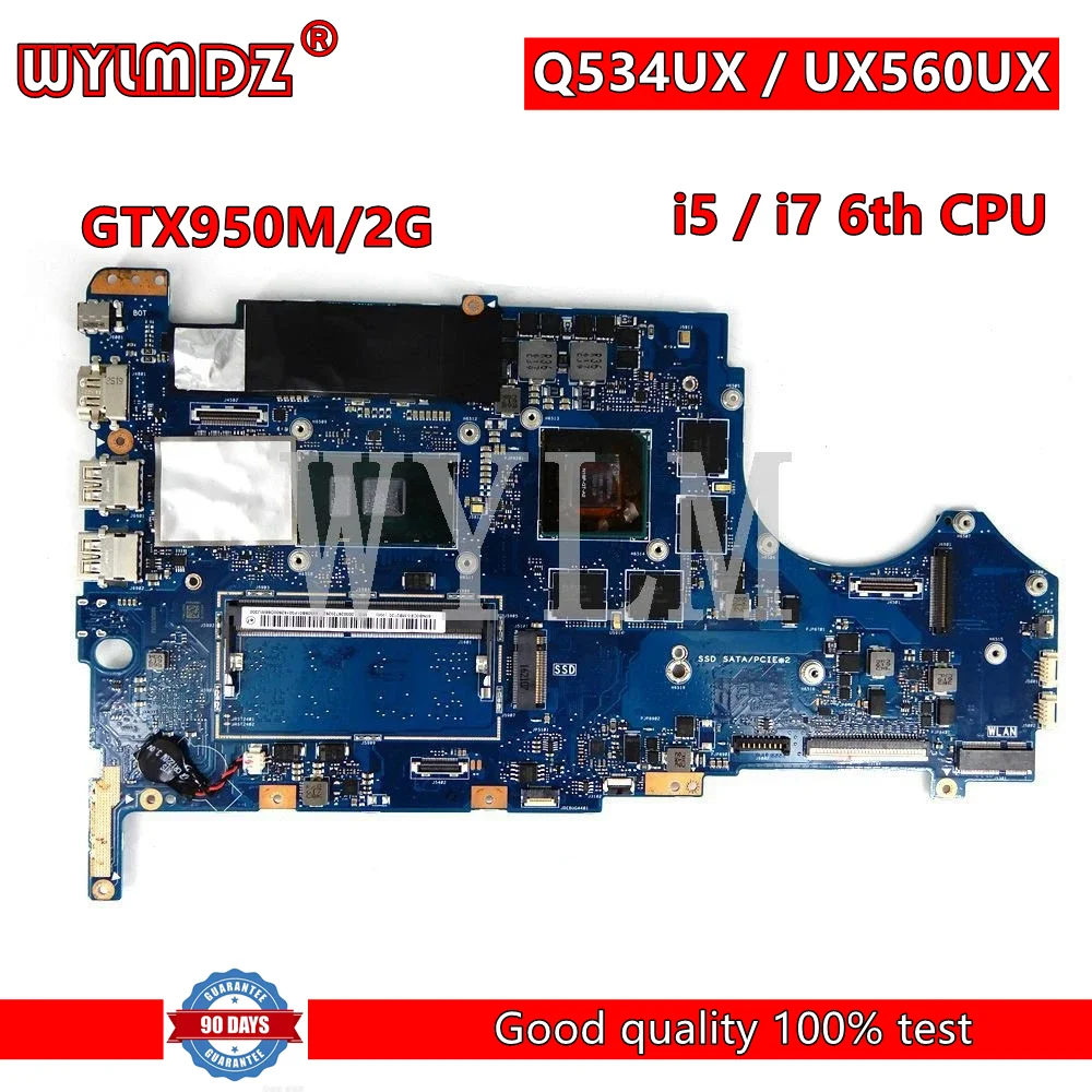 placa mae portatil testada para asus q534ux ux560ux gtx950m 2g mb 8gb i7cpu q534uxk q534u ux560u ux560ux 01