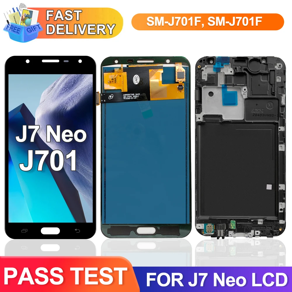 5.5 ''j701 para samsung galaxy j7 neo display lcd com montagem da tela de toque para samsung j701 j701f j701m j701mt lcds