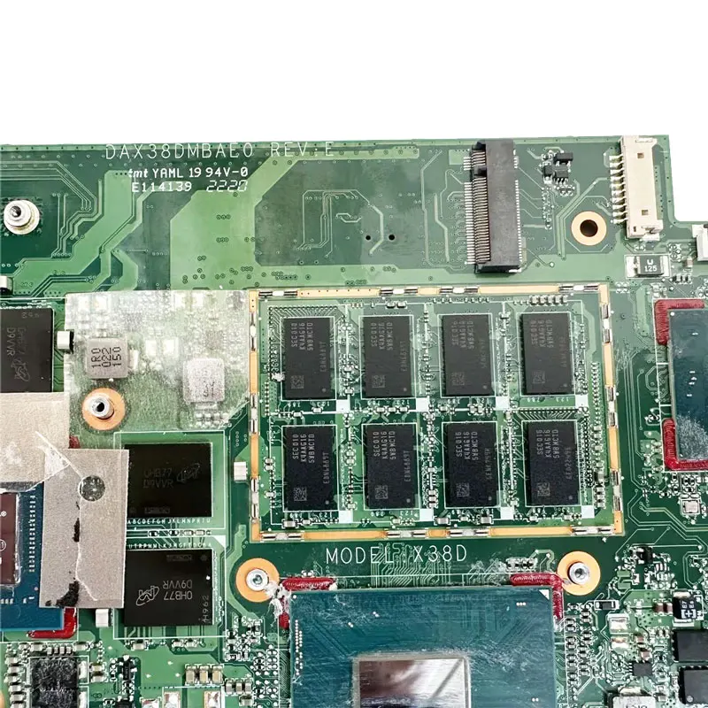 Para HP Spectre X360 15-DF placa base de computadora portátil DAX38DMBAE0 placa base I7-9750H CPU GTX1650 4G GPU RAM 16G