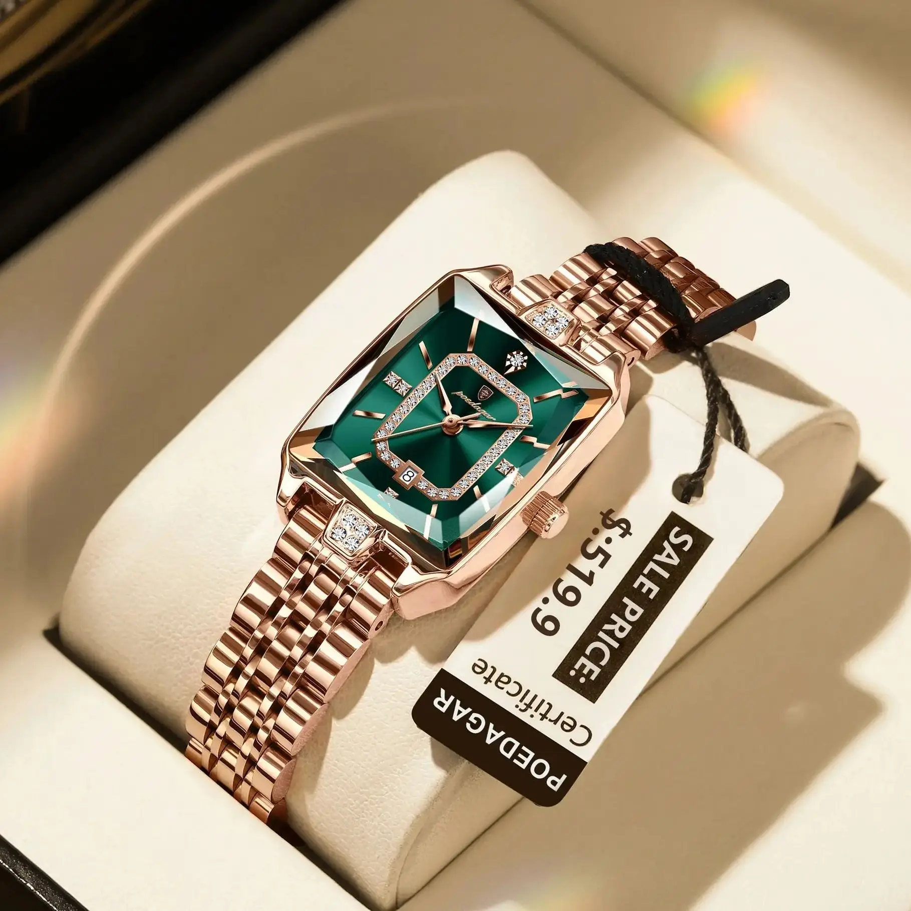 POEDAGAR модные роскошные женские часы водонепроницаемые женские наручные часы с датой из нержавеющей стали изысканные элегантные кварцевые часы для женщин