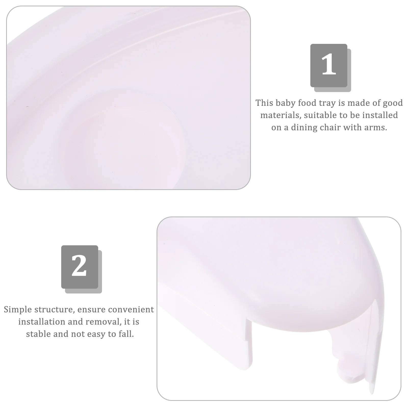 

Поднос для кормления ребенка, легкий поднос для быстрого обеда для младенцев, крючок на стульчике для детского стульчика, простой в установке аксессуар для стула
