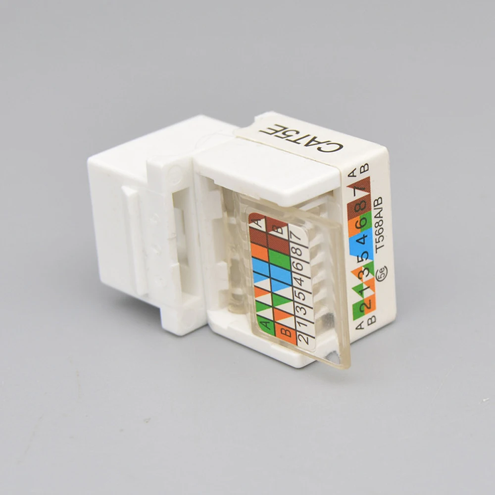10PCS RJ45 Cat5e Network Cable Computer Information Panel Socket Module Wall Plug UTP