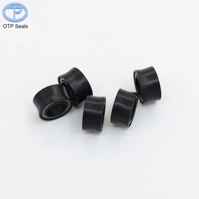 PTFE Seal Custom Spring Seals Polytetrafluoroethylene Add Carbon Fiber Two Inclined Spring Non-Standard Sealing Solutions