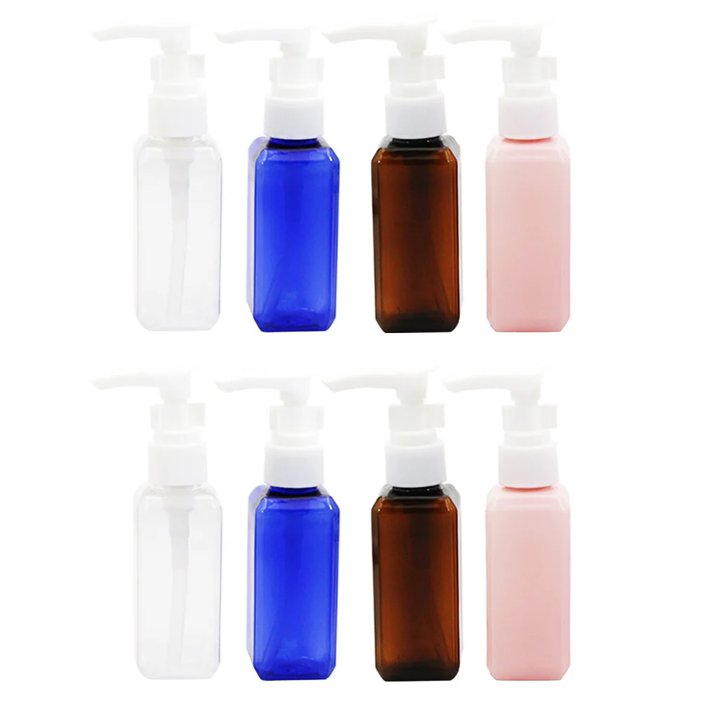 

8pcs Refillable Press Soap Dispenser Durable Plastic Bottle For Shampoo Lotion Bathroom Kitchen Hotel Restaurant Use