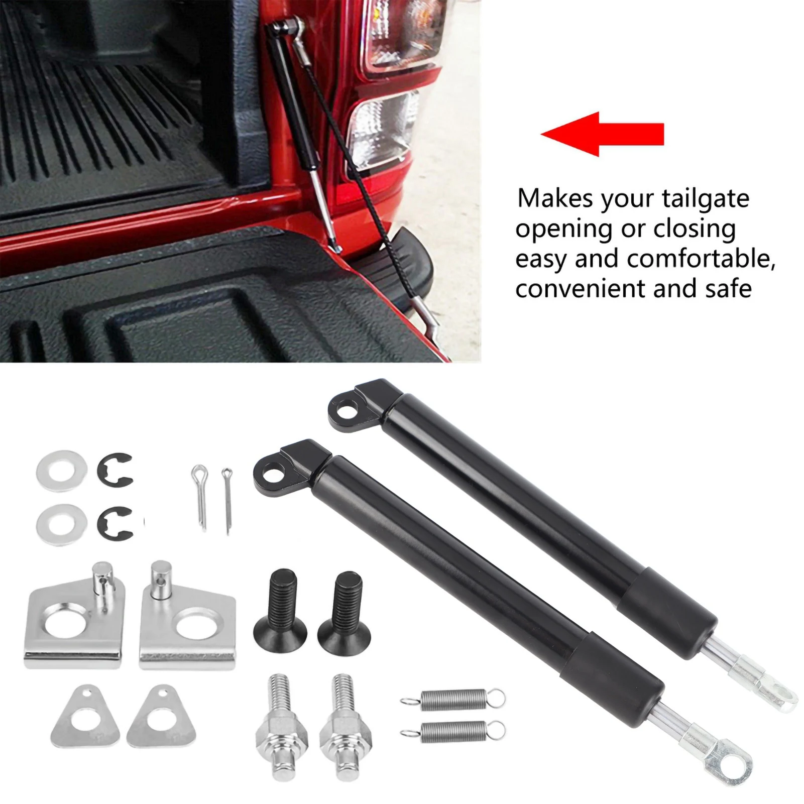 2pcs Car Tailgate Baffle Gas Struts Hood Lift Spring Support Rod Fit For BT50 2012-2018 PX Ranger 2012-2018