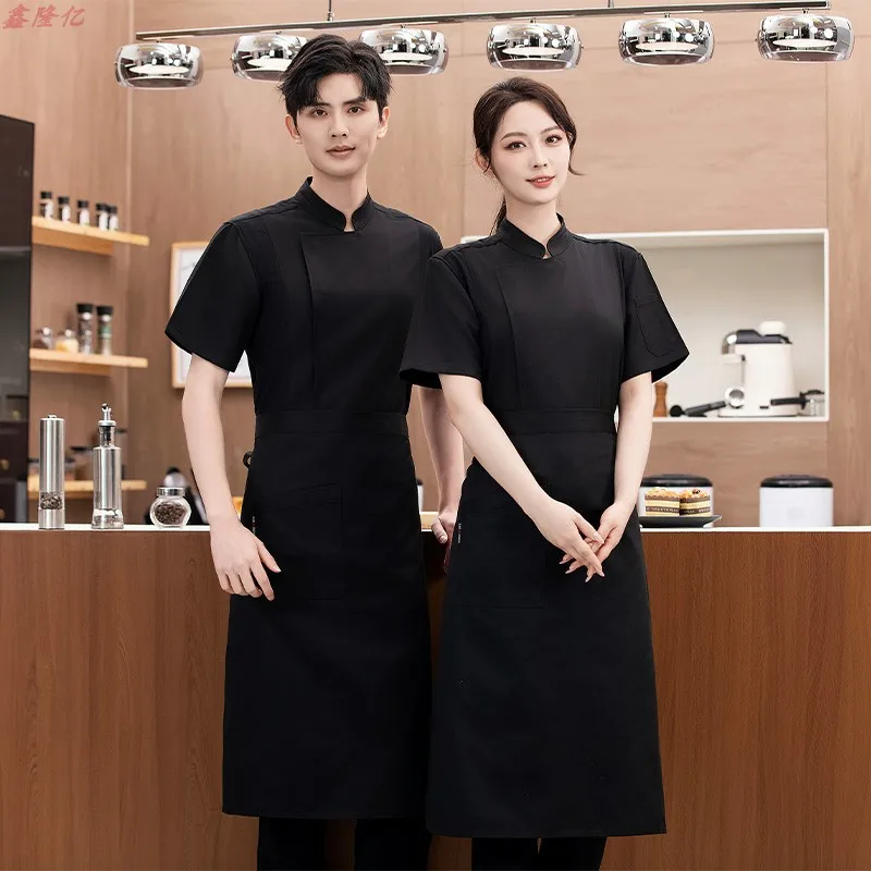 سترة الشيف الصيفية القابلة للتنفس بأكمام قصيرة ملابس العمل للفنادق والمطاعم والمطابخ والمقاصف والخبازين