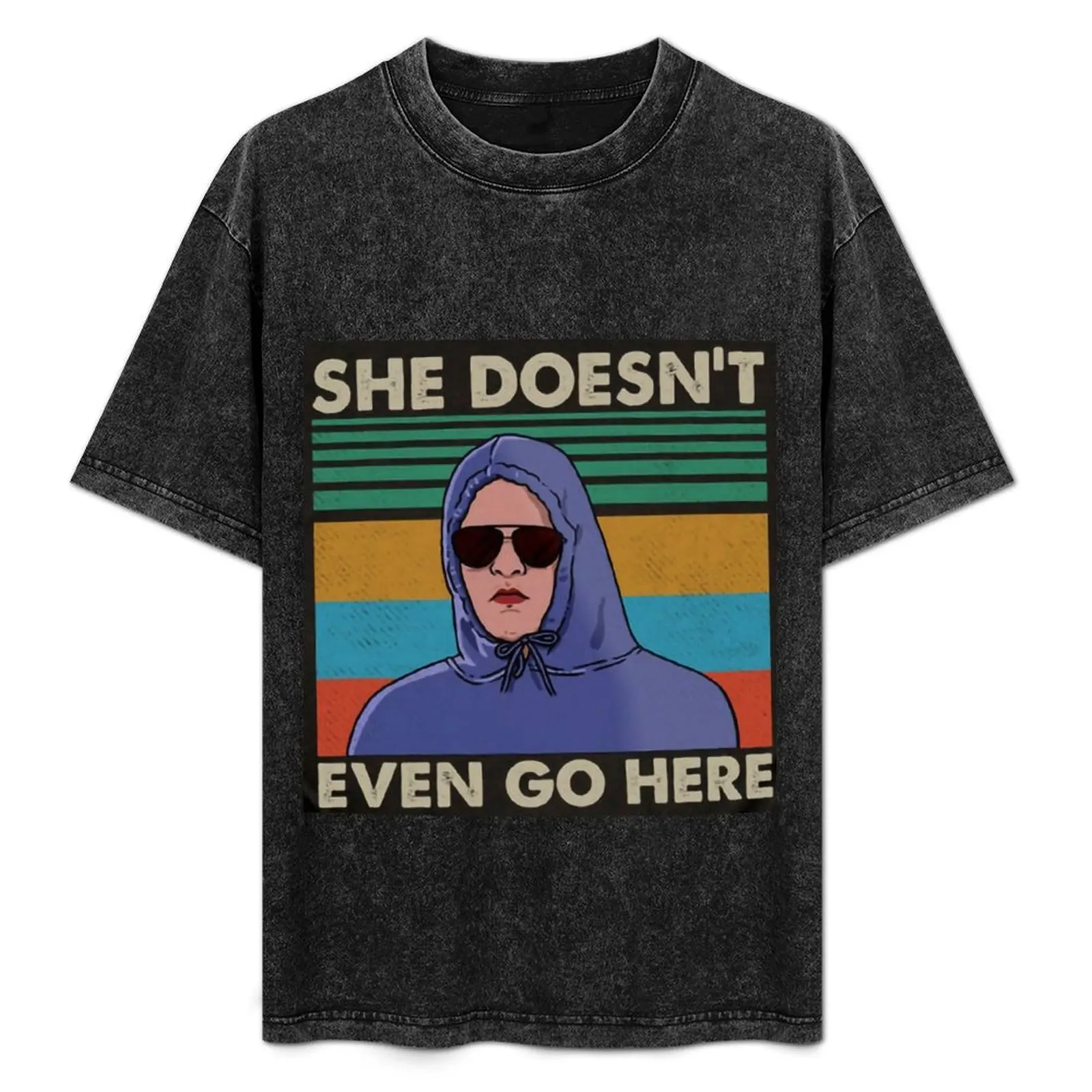She Doesn’t Even Go Here, Mean Girls Retro vintage shirt T-Shirt Dry Fit Running Short Sleeve Top