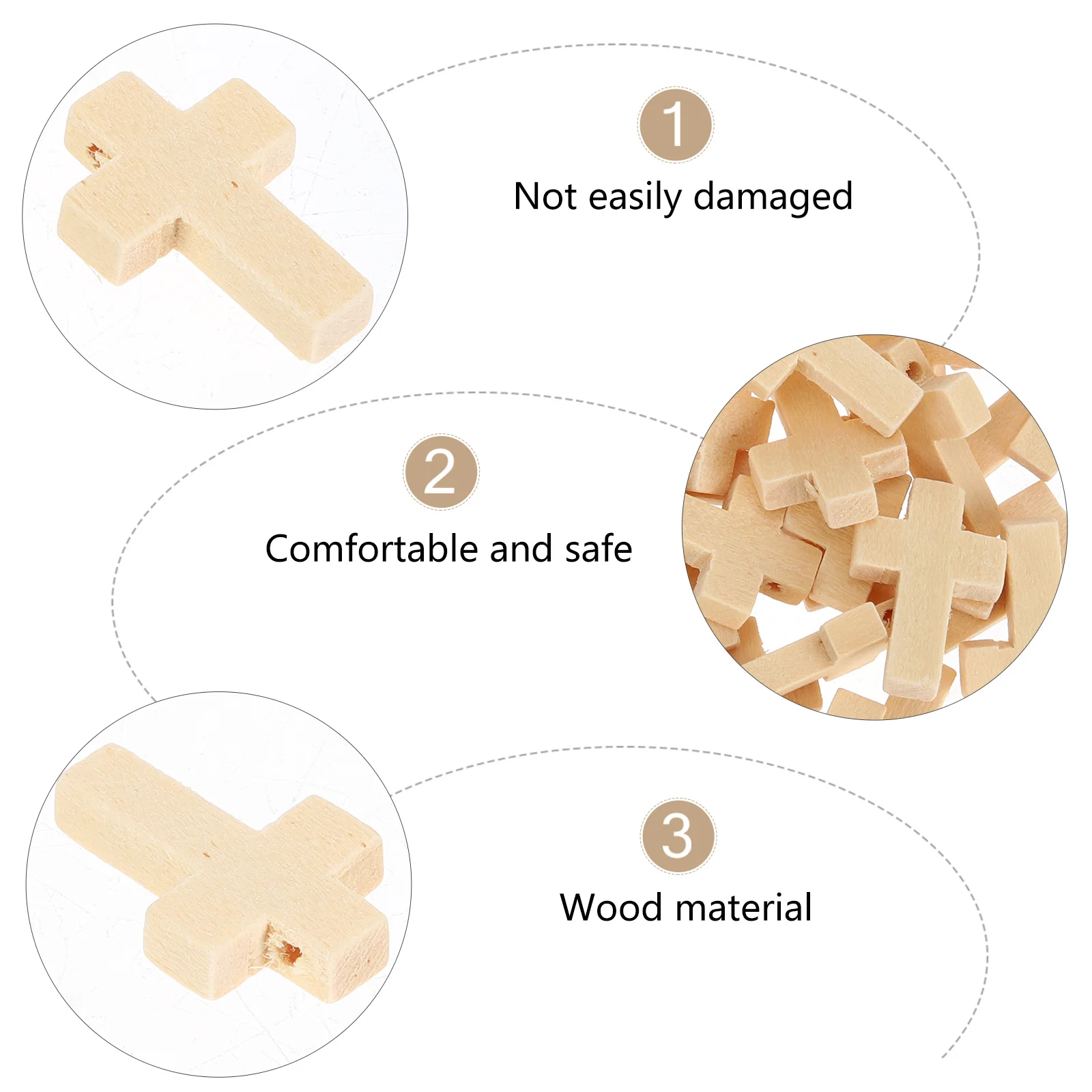 

50pcs Wooden Cross Pendant Shaped Charms Jewelry Making Decoration Necklace Bracelet Diy wooden cross jewelry charms pendant