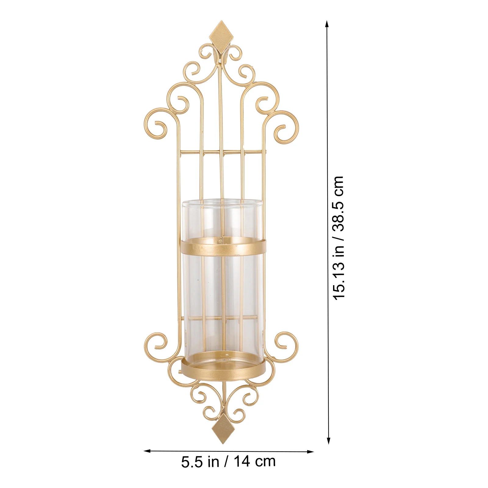 

Rose Gold Wall Holder Simple Elegant Glass Iron Wall Sconce Holder Decorative Home Living Room Decor