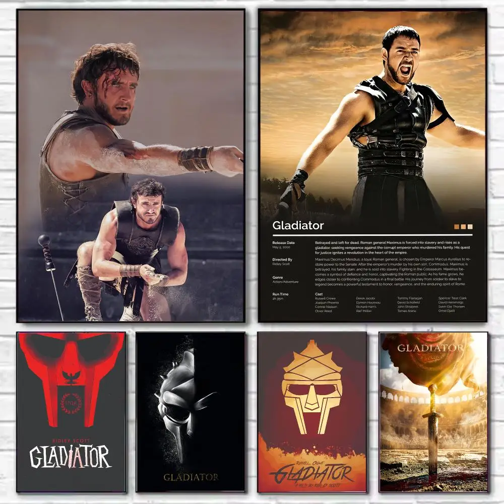 Movie Gladiator Poster HD Art Decorative Wall Art Waterproof Home Décor for Living Room Bedroom Café Stylish Gift