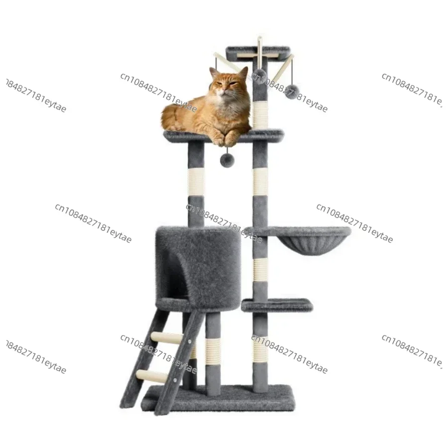 for Pet Cat Tree House Condo Perch Entertainment Playground Stable Furniture for Kitten Multi-Level Tower for Large Cat Cozy