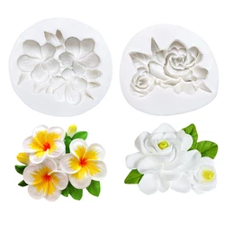 Flower Gardenia Frangipani Silicone Cake Baking Mold Sugarcraft Fondant Decorating Tools Chocolate Gumpaste Cupcake Mold