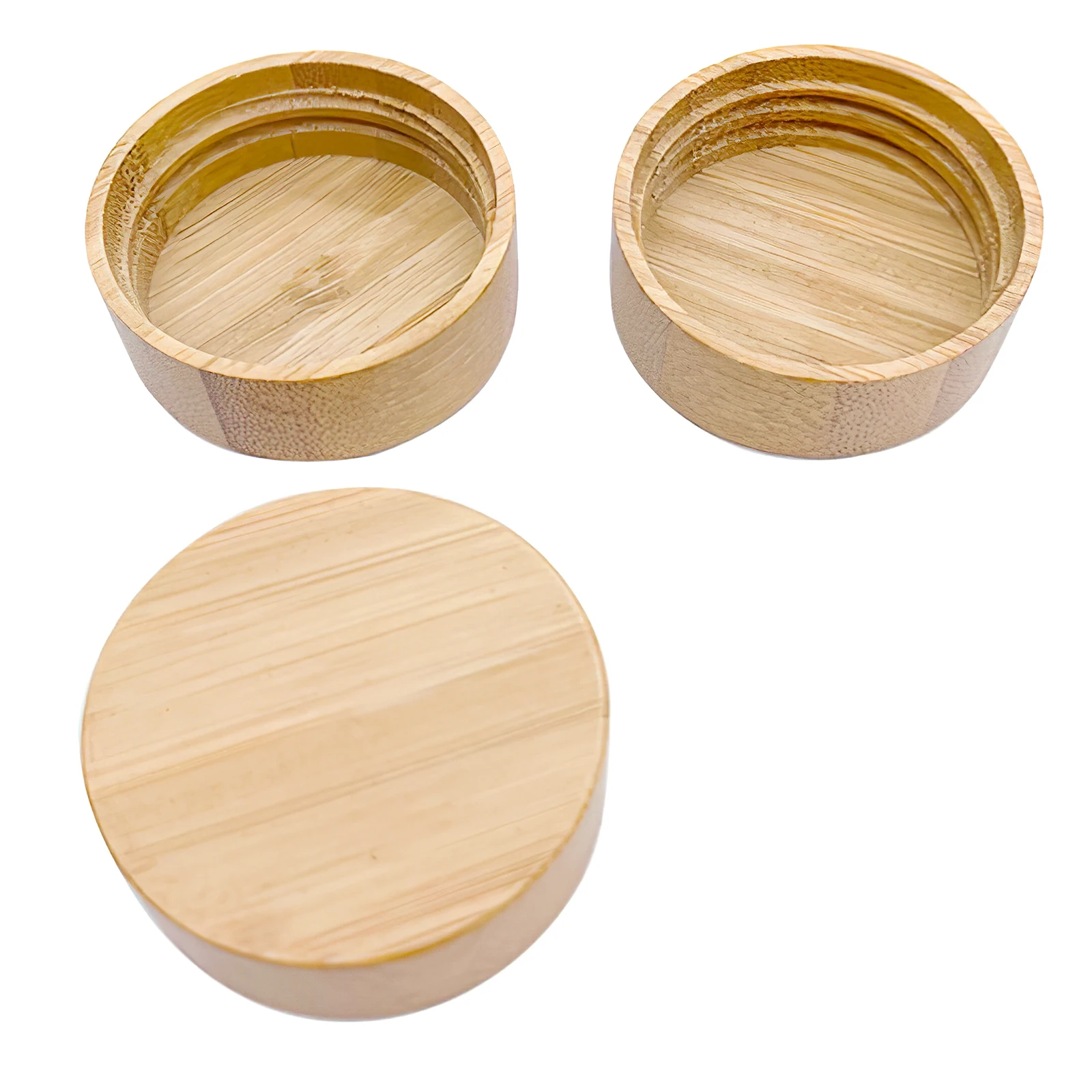 

6pcs Leak-proof Bottle Caps for Spice Jars Seasoning Replacement Lids Bamboo Pepper Bottle Sealing Protective Daily Use Kitchen