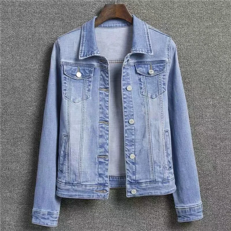 Denim Coat Women Wear Autumn Clothes Outside In Autumn Winter And Slim Casual Jackets In Autumn Wear New Short Tops For Students