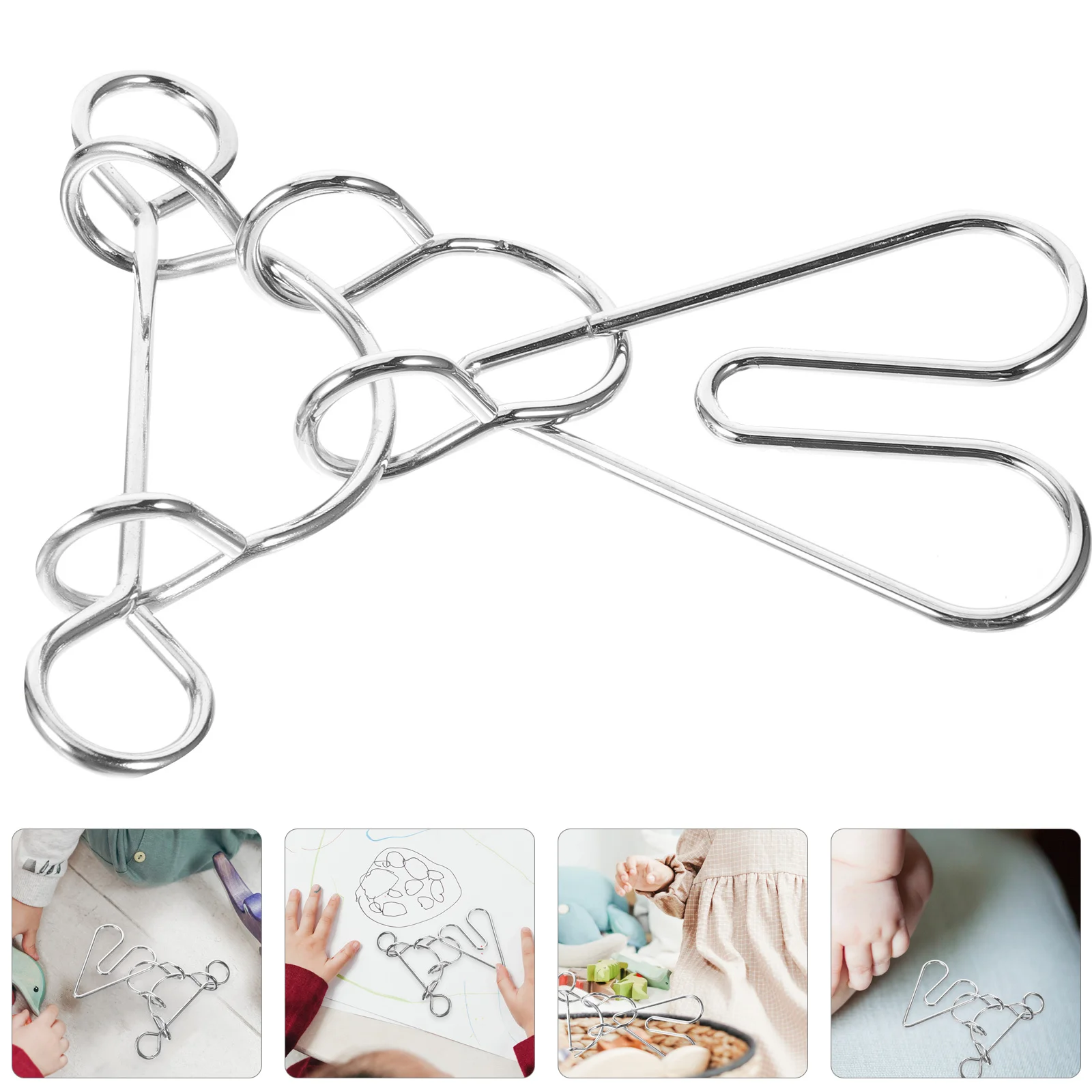 Anello puzzle educativo in metallo a forma di cuore Soluzione puzzle di sblocco Anello interattivo in metallo per bambini Serrature d'amore personalizzate