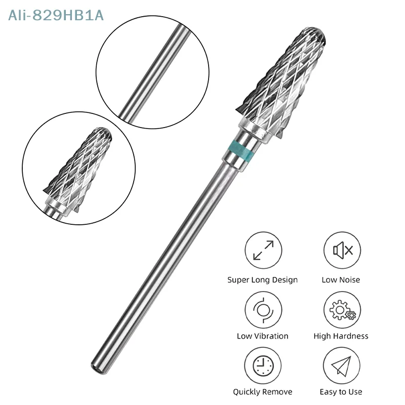 Tungsten Aço Nail Drill Bits para Manicure Elétrica, Pedicure Ferramentas, Nail Polishing Machine, Acessórios Equipamentos, 1Pc