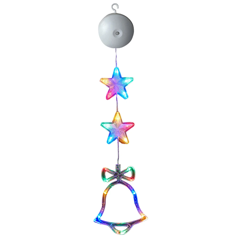 1/3 pièces lampe à ventouse LED de noël multicolore éclairer suspendu décoration de noël à piles pour décor de cheminée d'arbre de noël