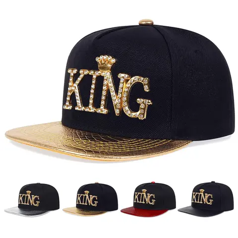 Unisex KING Letter Label Hiphop Hattar Vår Höst Utomhus Justerbara Casual Baseballkepsar Truckerkepsar Solskyddsmedel Hatt 8 best sales Kunglig keps - №3