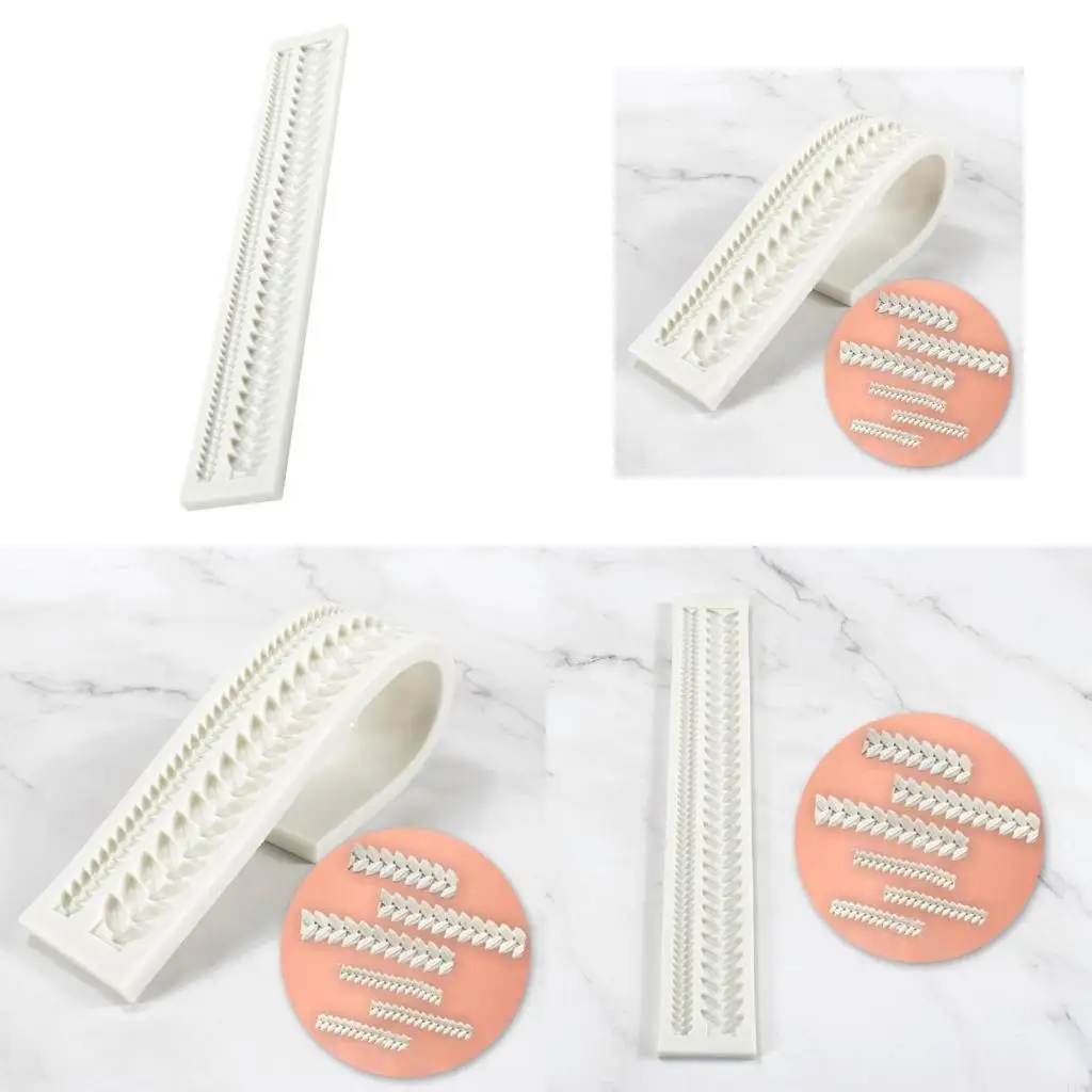 F19B Cookie Cutter Fondant Cake Mold Silicone Christmas Cookie Moulds Wheat Braid Knitted Environmentally