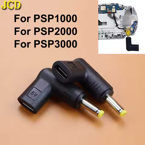 JCD 1pcs USB Type-C Female To DC 4.0x1.7mm Male 5V Power Charging Adapter Plug For PSP 1000 2000 3000 PSP1000 PSP2000 PSP3000
