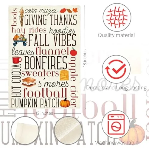 giving Funny Fall Garden Flag Autumn Outdoor Decorations Small Double Thanks JJE DDI GGX