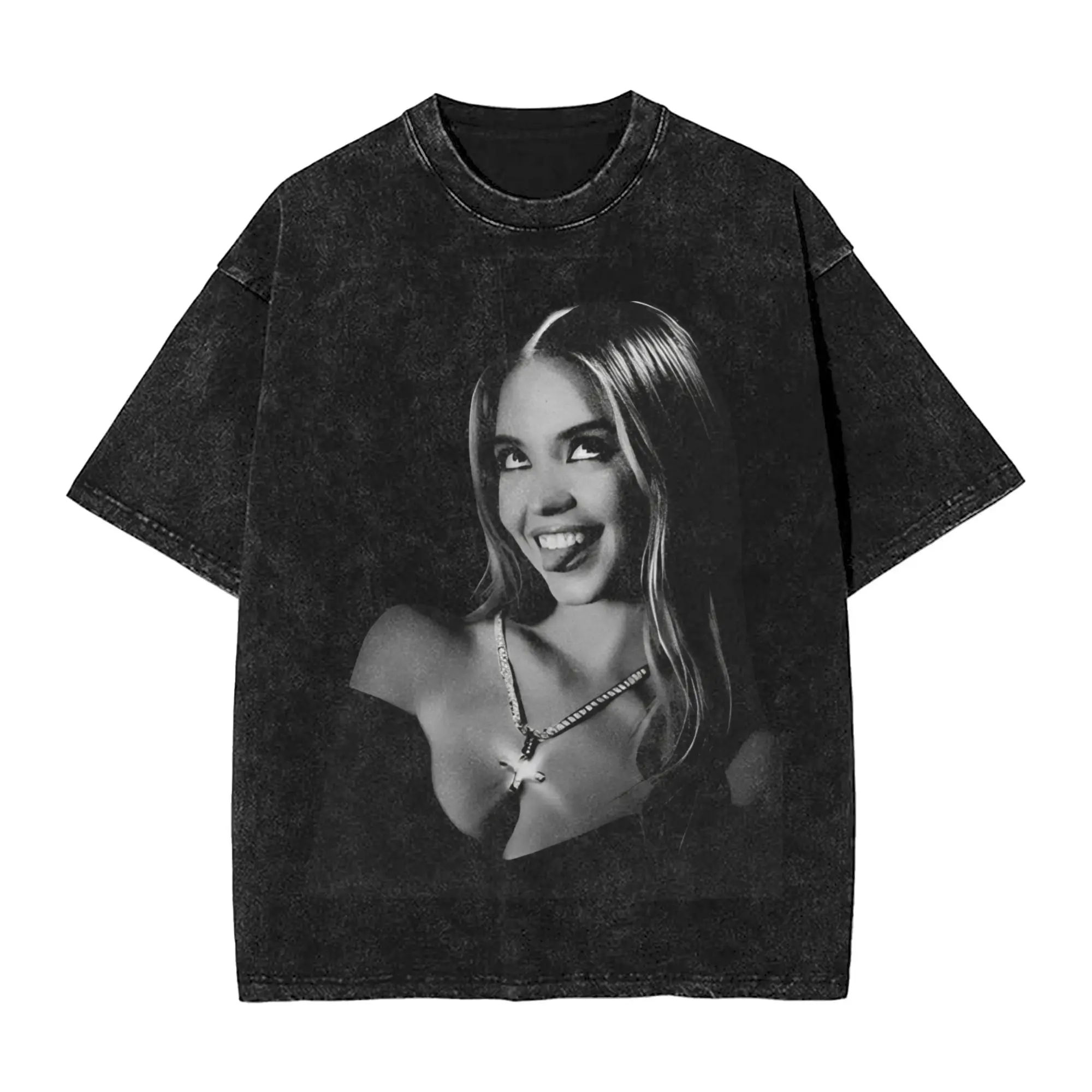 Men Women's T Shirt Sydney Sweeney  Washed T-Shirts Harajuku   Fashion  Summer Tee Shirt Vintage Design Cotton Tops Dropshipping