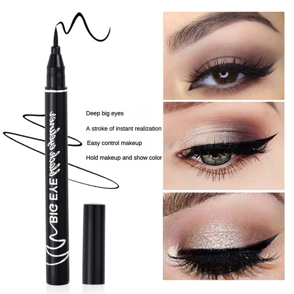 Flüssiger Eyeliner Pen Newbie Make-up leicht auftragen nicht verschmierter Eyeliner Eyeliner schnell trocknender Eyeliner schweiß fest dauerhaft glatt