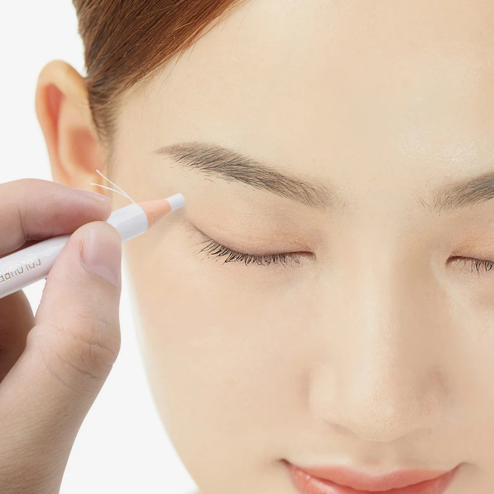 5 قطع من أقلام الحواجب النسائية المقاومة للماء، قلم مكياج أبيض، قلم حواجب طبيعي يدوم طويلاً للنساء #1