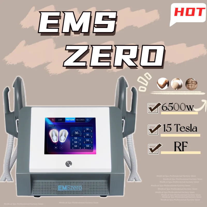 

Portable EMSzero 15 Tes 6500W EMS Portable Muscle Slimming And Weight Loss Engraving Body Sculpting Machine Salon