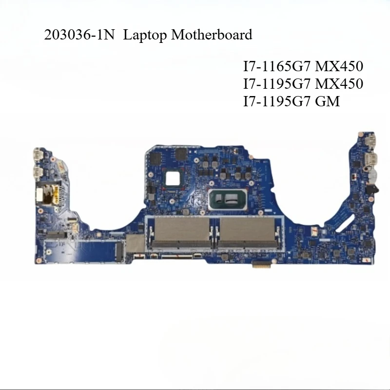 

203036-1N Материнская плата для ноутбука HP 17-CH с процессором I7-1165G7/I7-1195G7 GM/MX450 Оптовая гарантия: 3 месяца