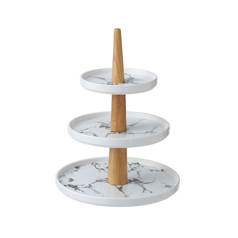 

Stone pattern afternoon tea multi-layer cake tray dim dessert table display paper cup mousse bread
