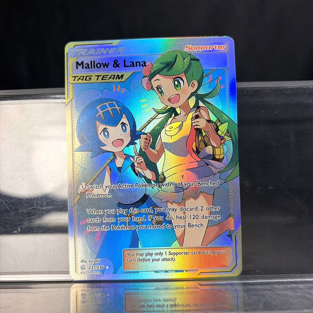 Pokemon Holographic Rare Trading Card Gioco TRAINER Series Serena Acerola Marnie Force Proxy Card Carta da collezione