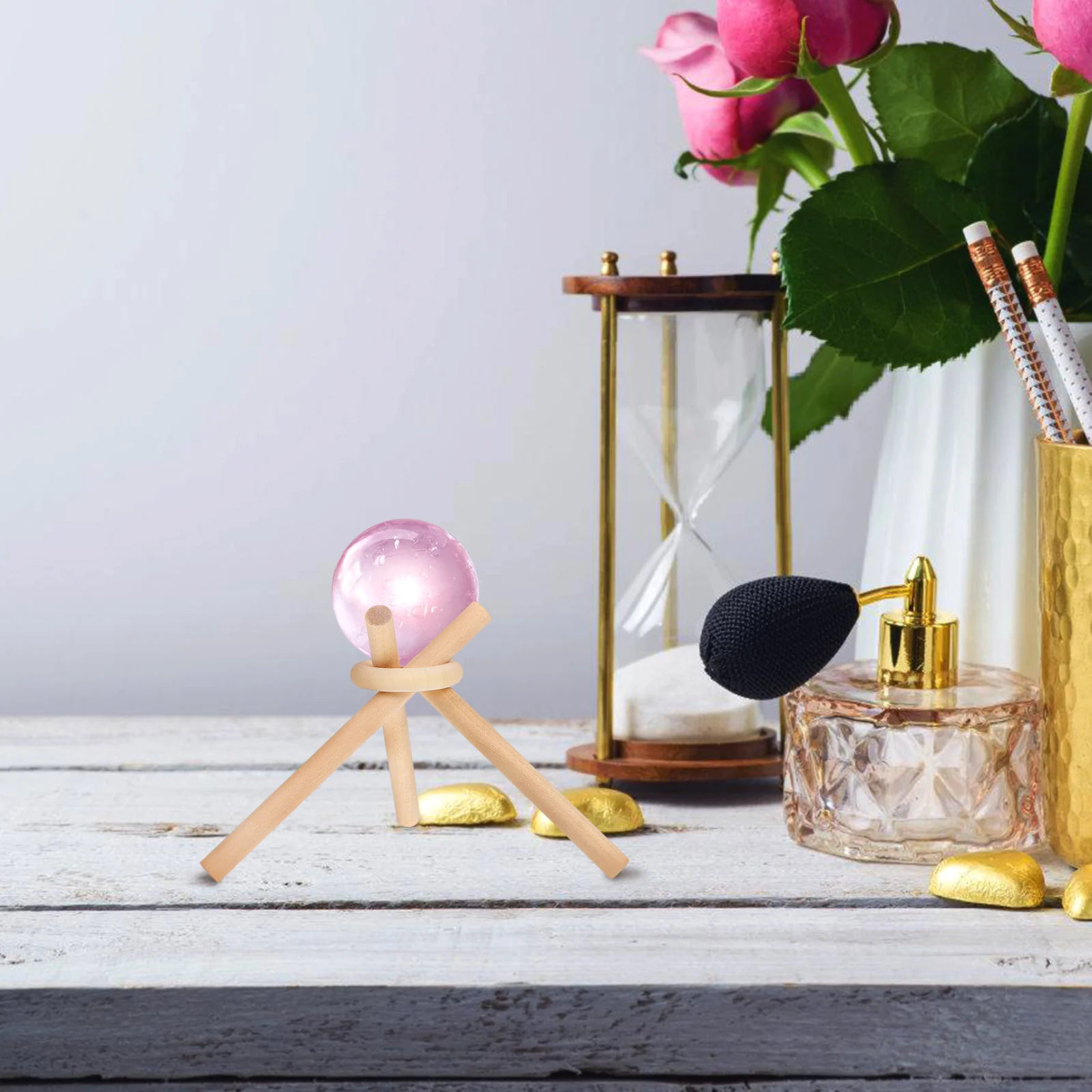 

Crystal Ball Beauty Egg ganizer Makeup Sponge Holder Wooden Storage Rack St Powder Sponge Egg St Puff Drying Holder